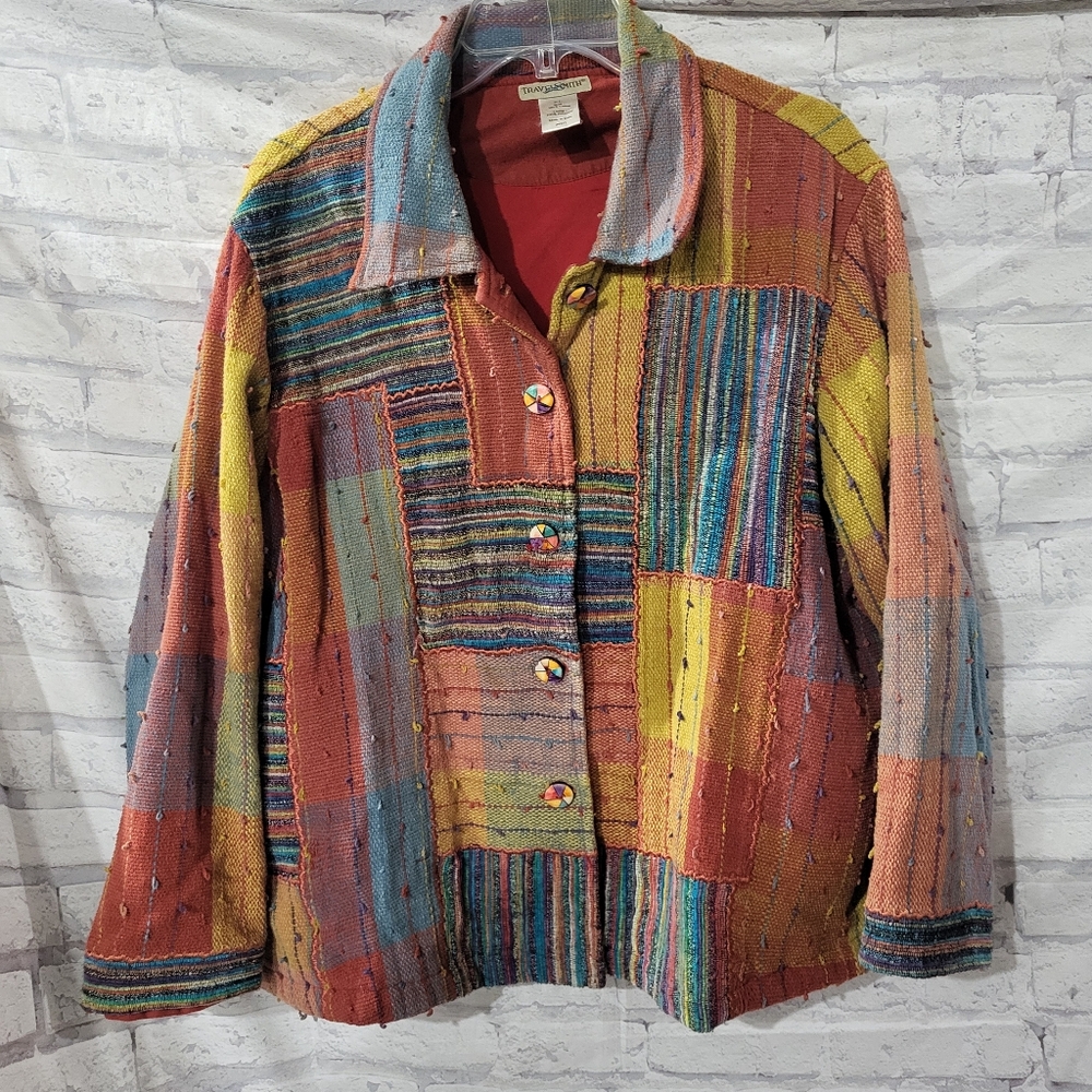 Travel Smith Multicolor Patchwork Women's Jacket.… - image 1